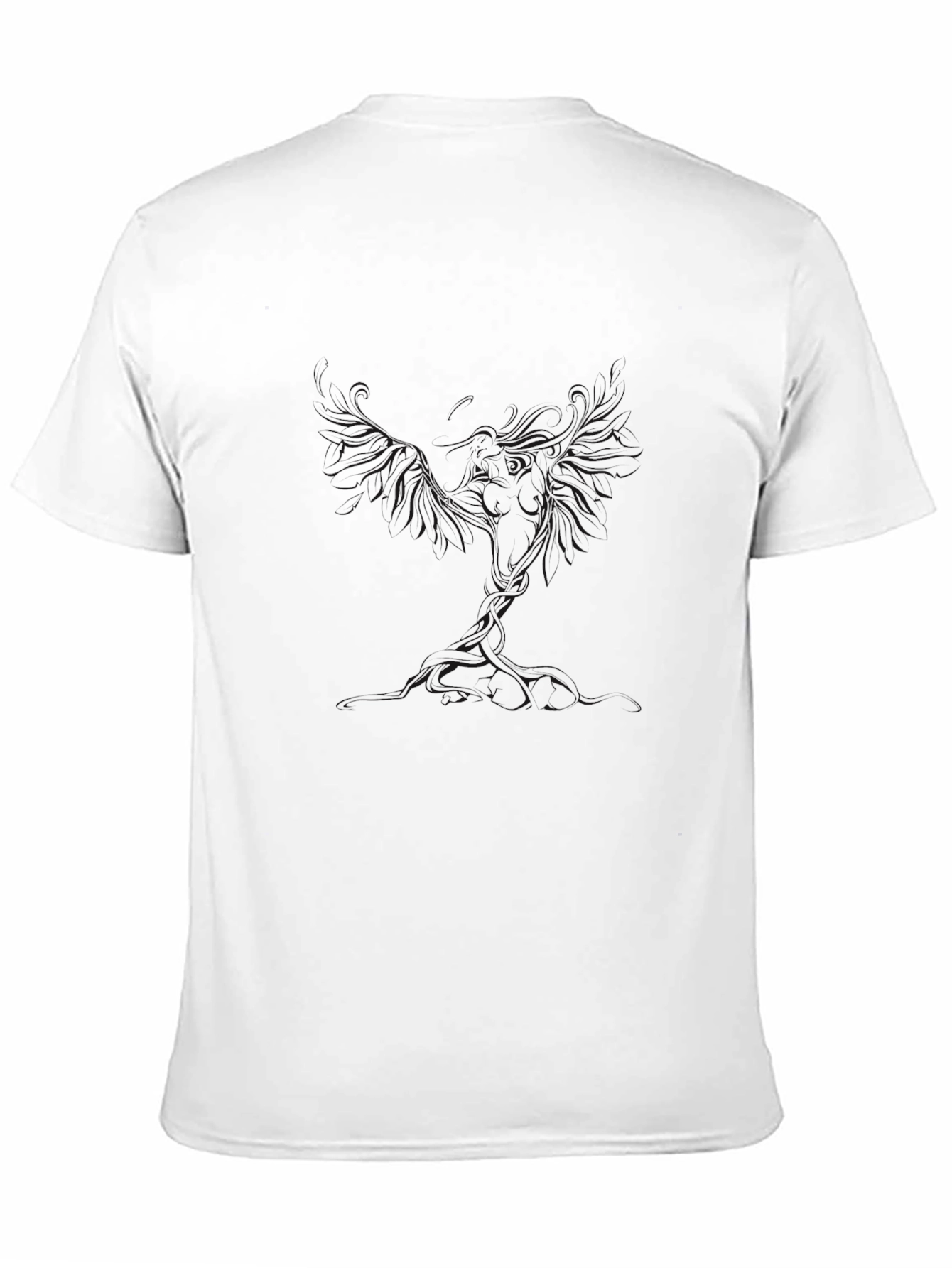 Mens Basic Black Crew Neck T-Shirt
