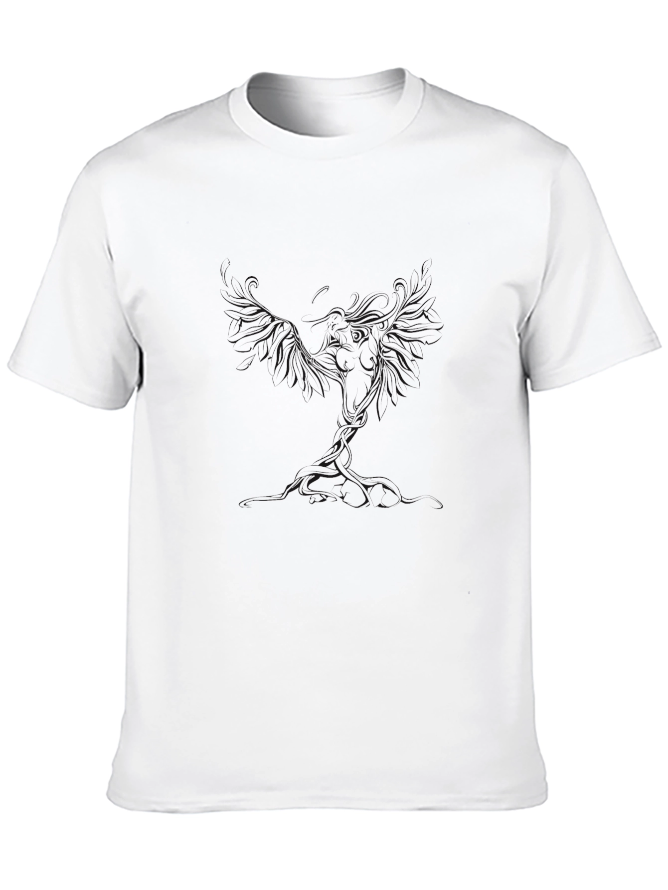 Mens Basic Black Crew Neck T-Shirt