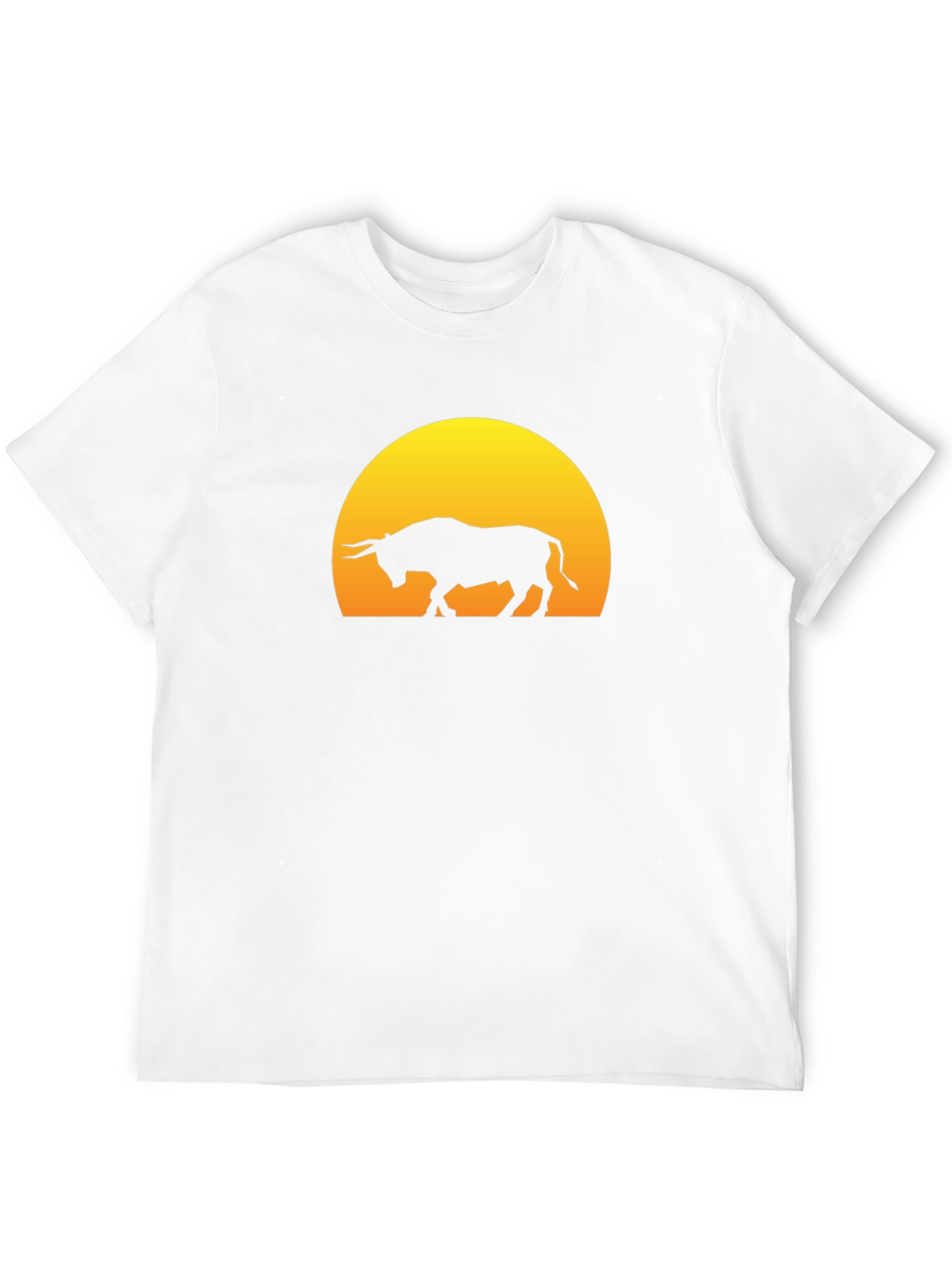 Bull Silhouette Graphic Tee - Black