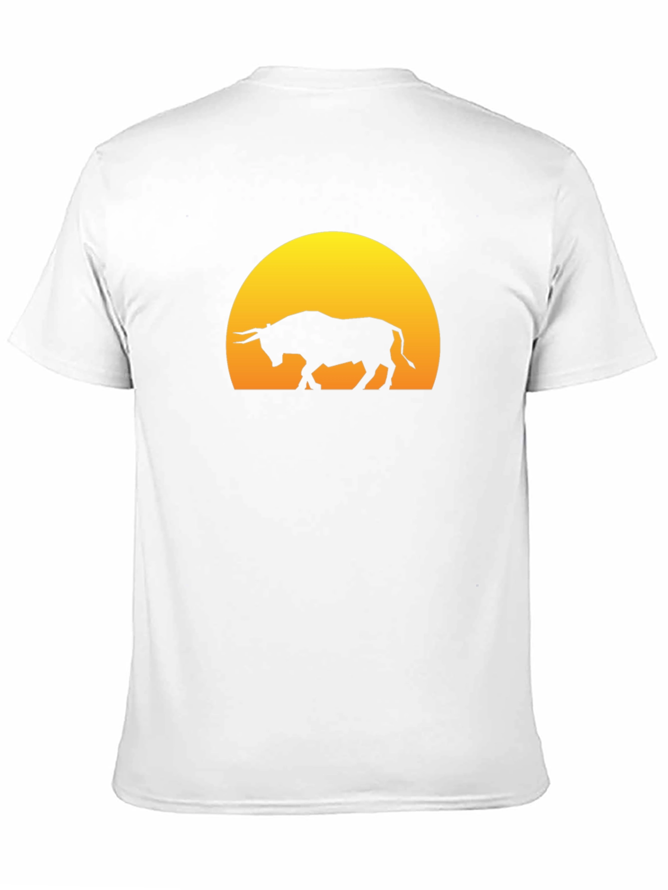 Bull Silhouette Graphic Tee - Black