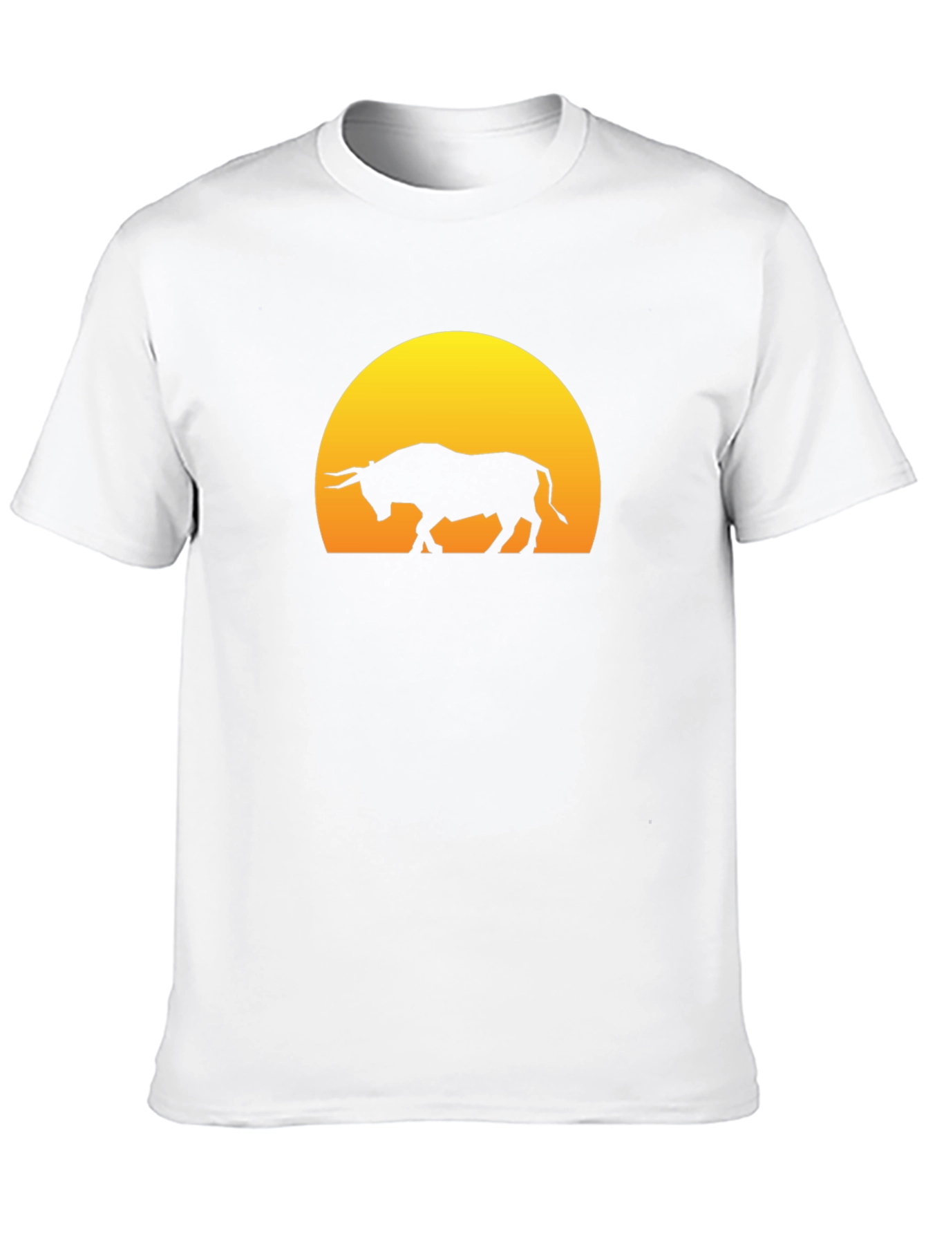 Bull Silhouette Graphic Tee - Black