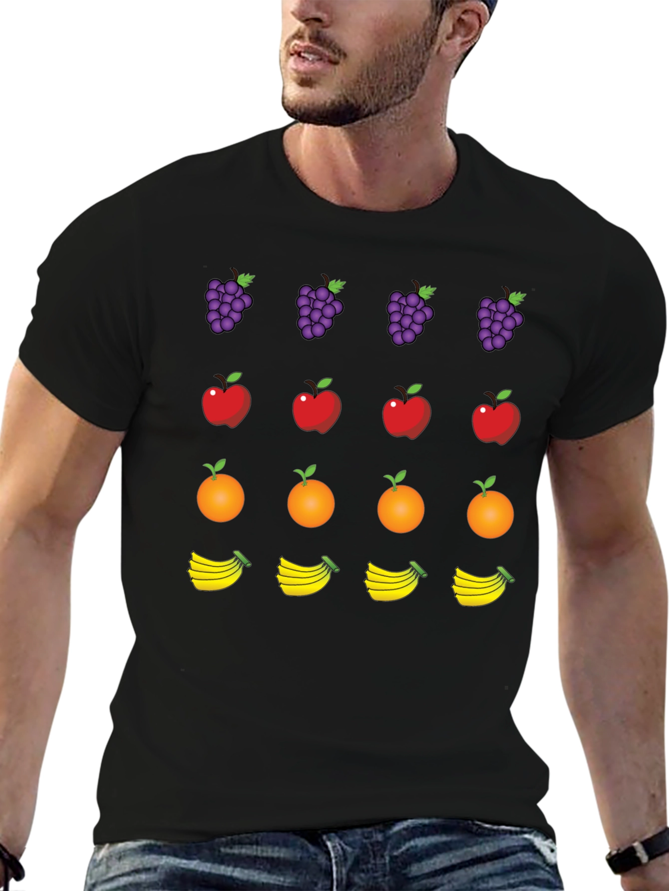 Fruit Emoji T-Shirt - Fun and Fruity Design