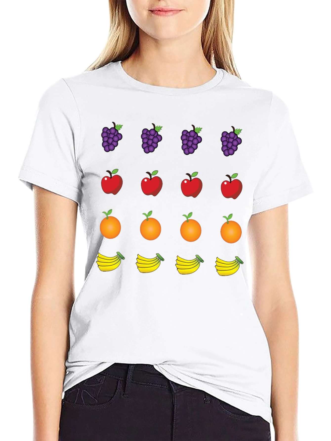 Fruit Emoji T-Shirt - Fun and Fruity Design