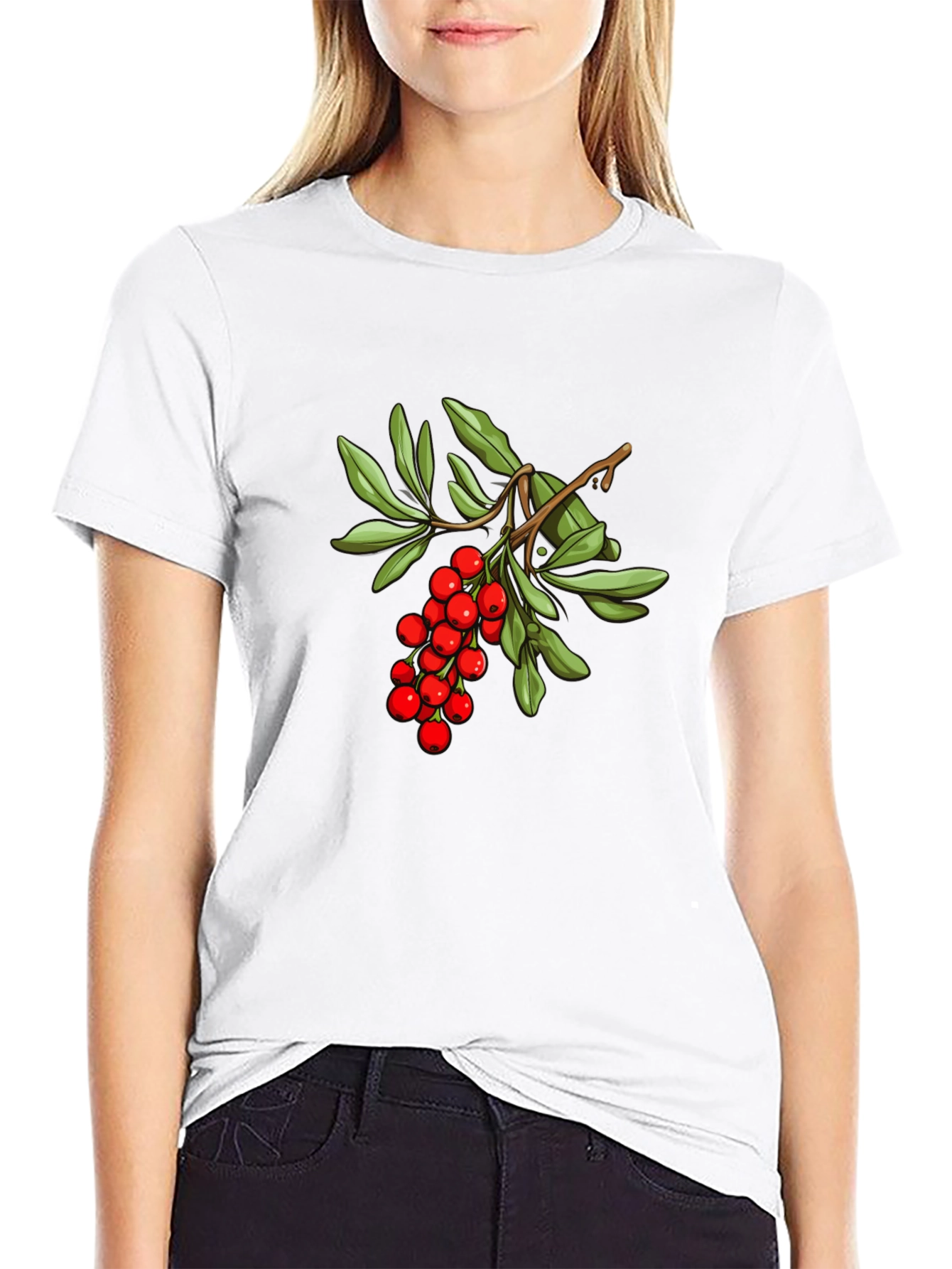 Berry Branch Graphic Tee - Stylish Casual Wear