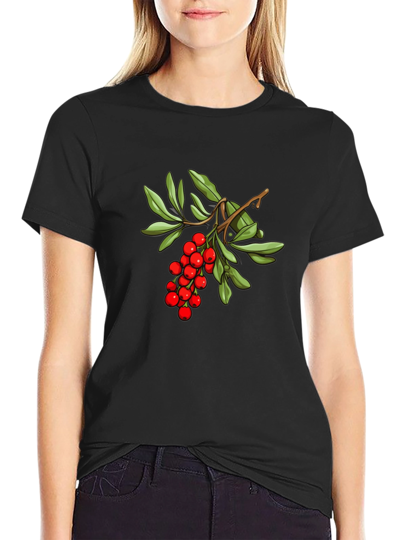 Berry Branch Graphic Tee - Stylish Casual Wear