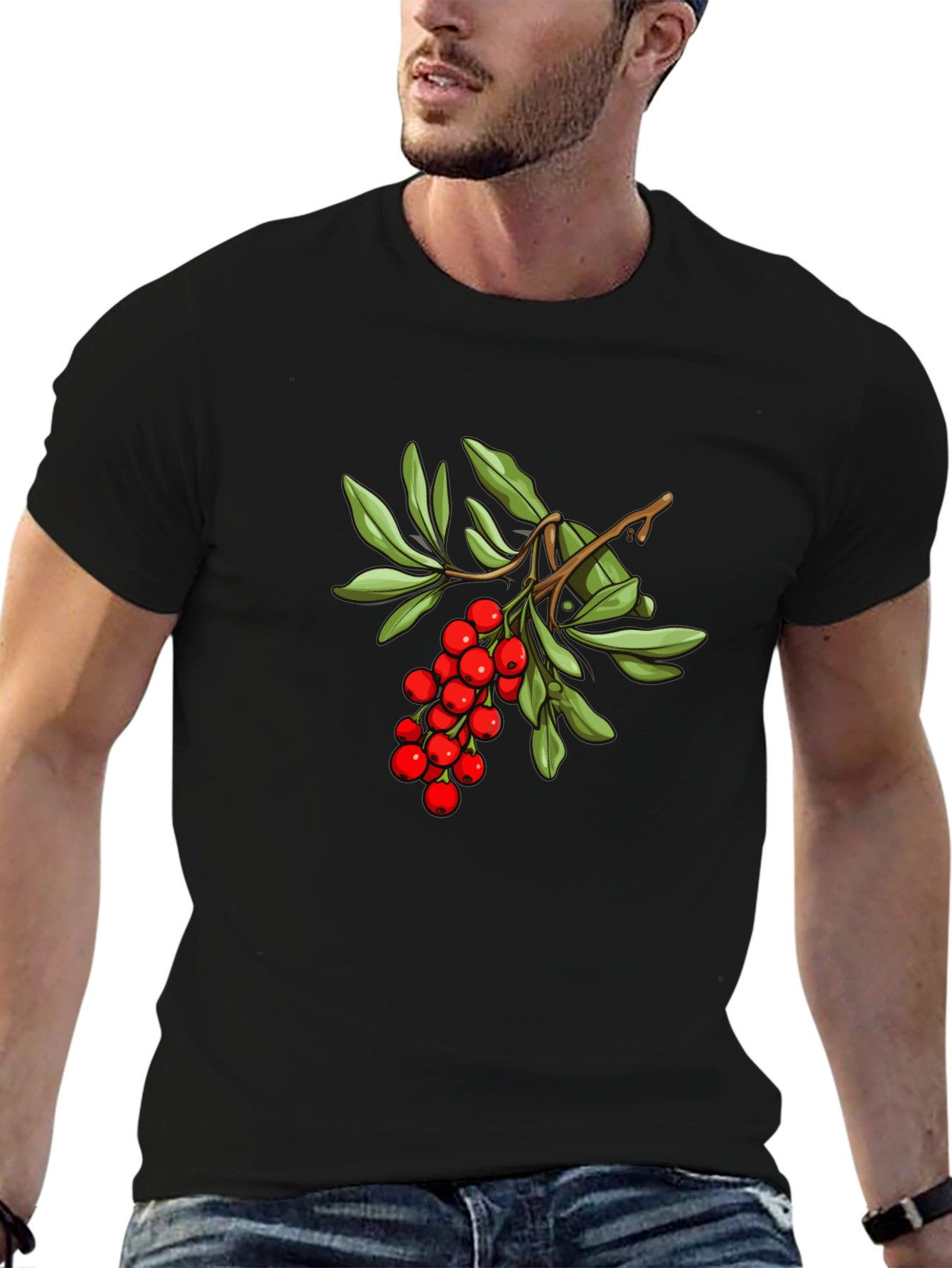 Berry Branch Graphic Tee - Stylish Casual Wear