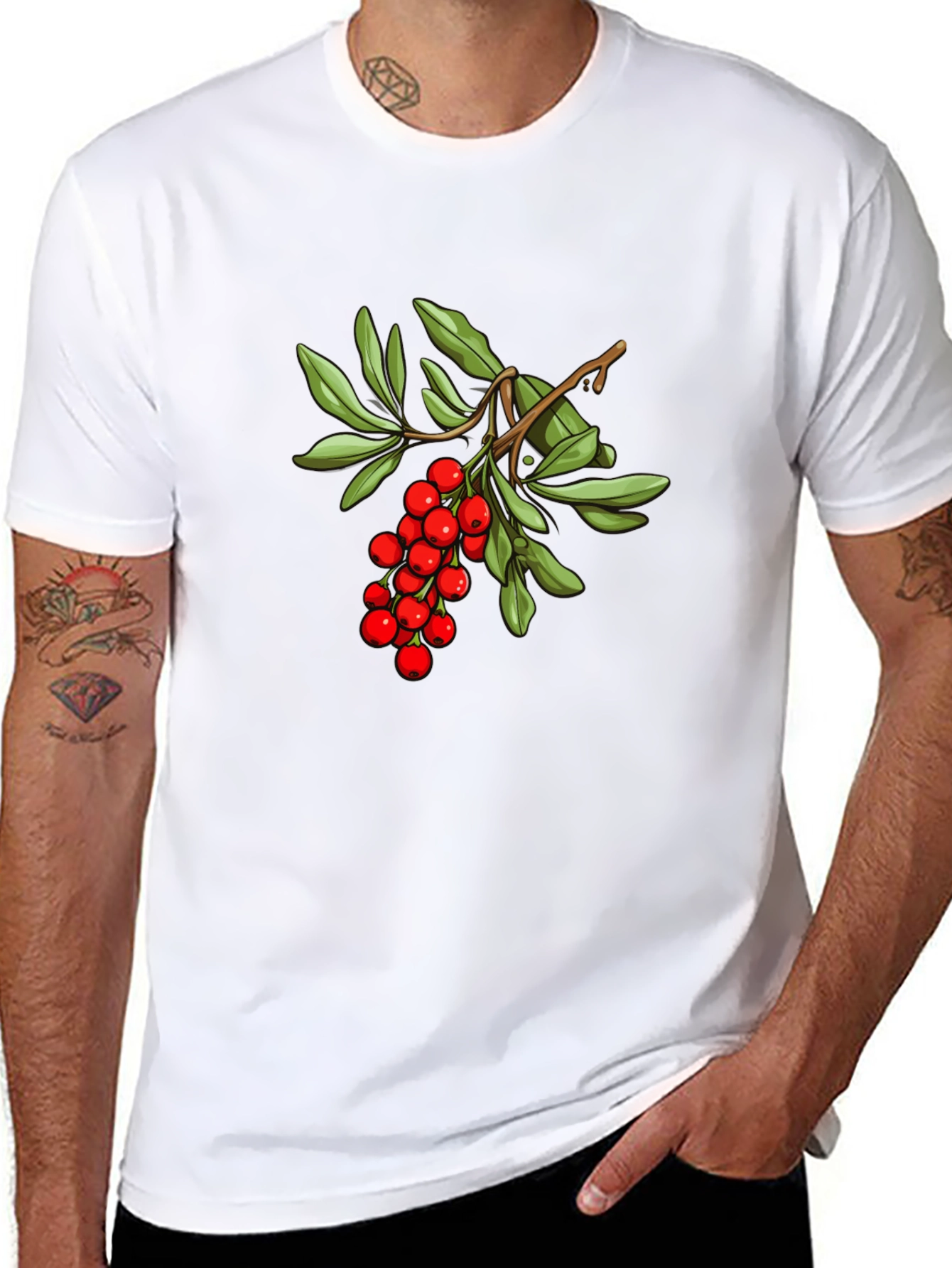 Berry Branch Graphic Tee - Stylish Casual Wear