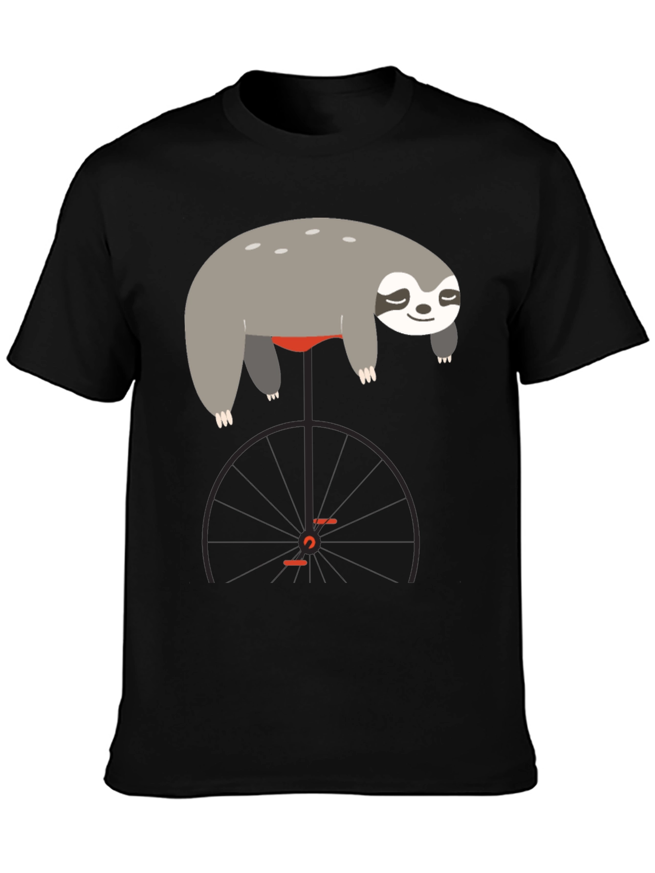 Sloth on Unicycle Graphic T-Shirt