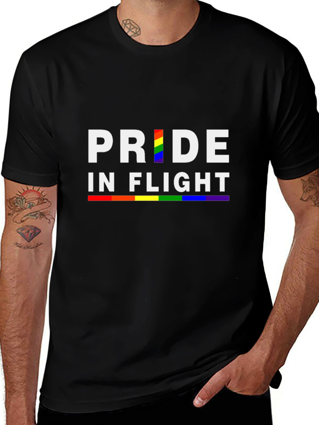 Pride in Flight Graphic T-Shirt - Black