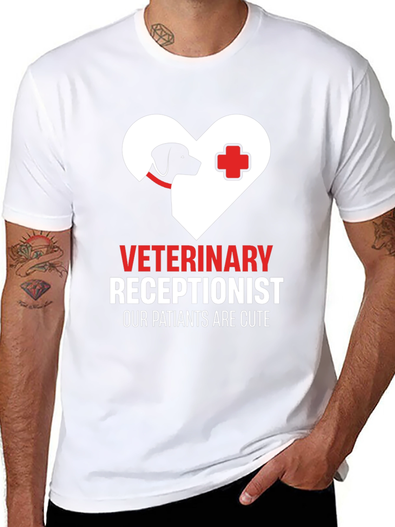 Veterinary Receptionist T-Shirt - Cute Patients Tee