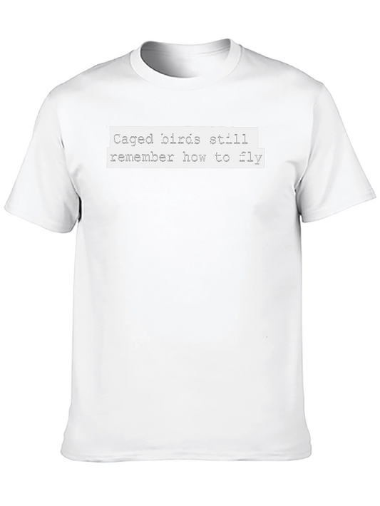 Caged Bird Graphic T-Shirt - Empowering Message