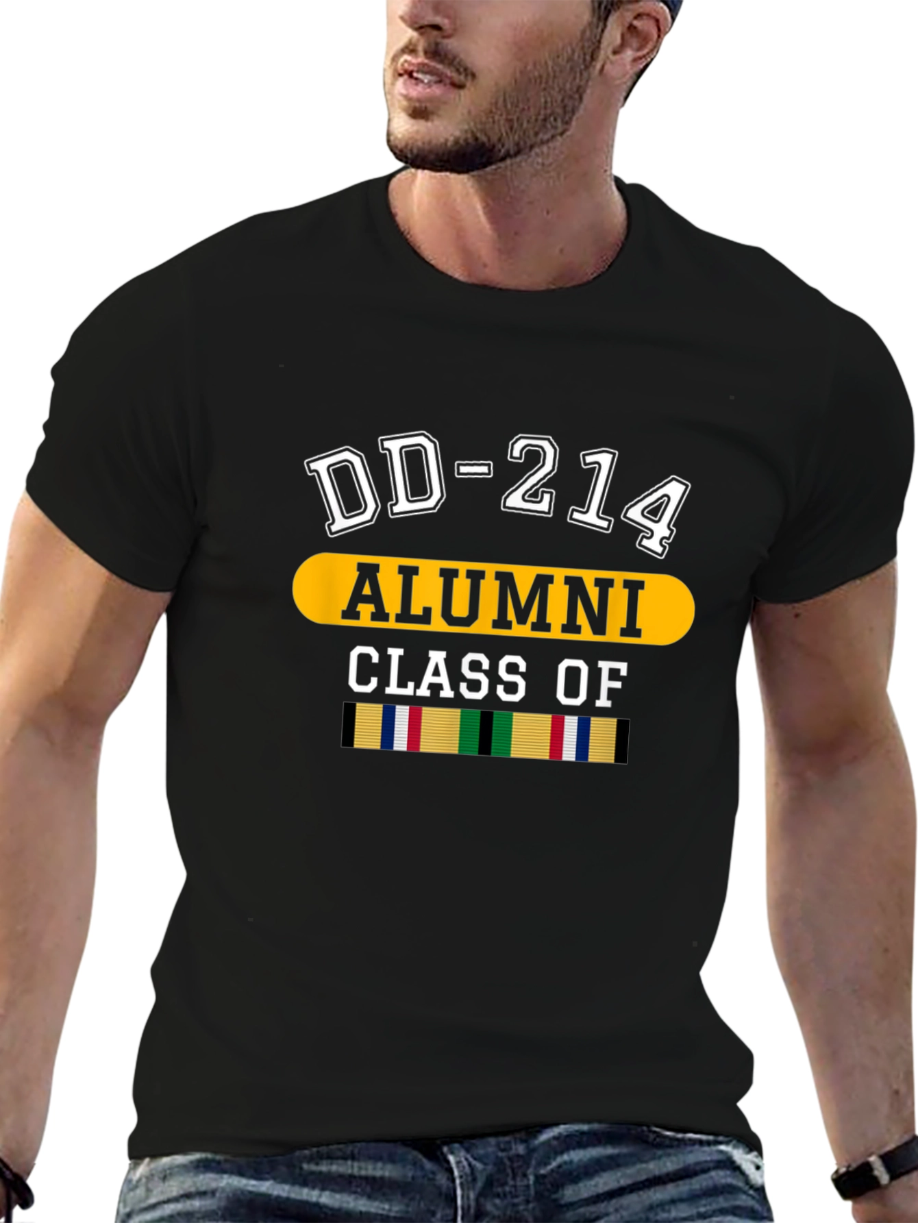 DD-214 Alumni Black Graphic T-Shirt