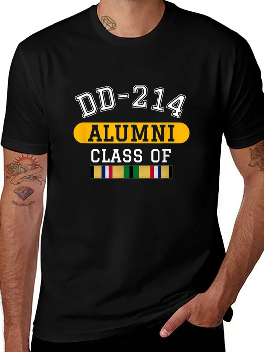 DD-214 Alumni Black Graphic T-Shirt