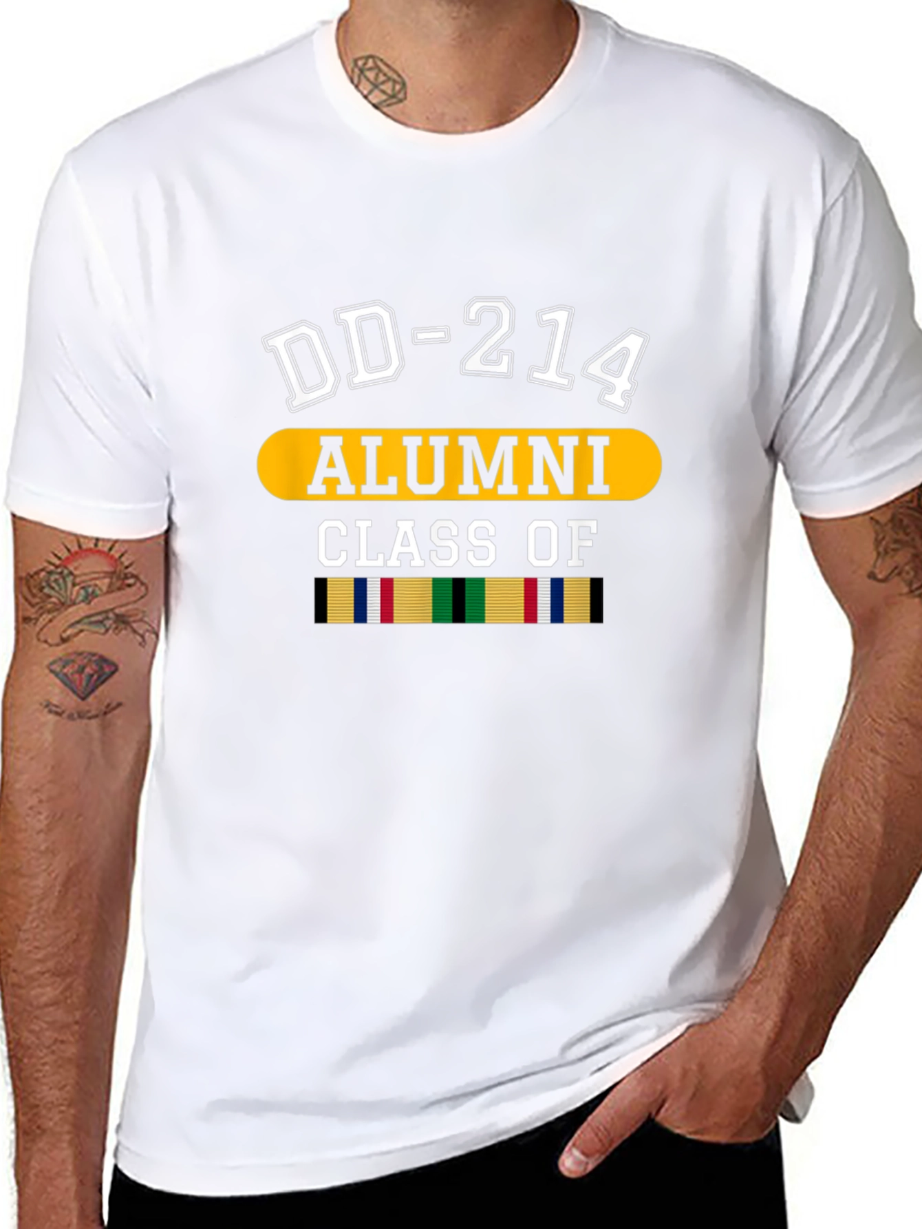 DD-214 Alumni Black Graphic T-Shirt