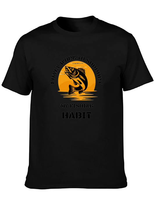 Fishing Habit T-Shirt - Novelty Graphic Tee