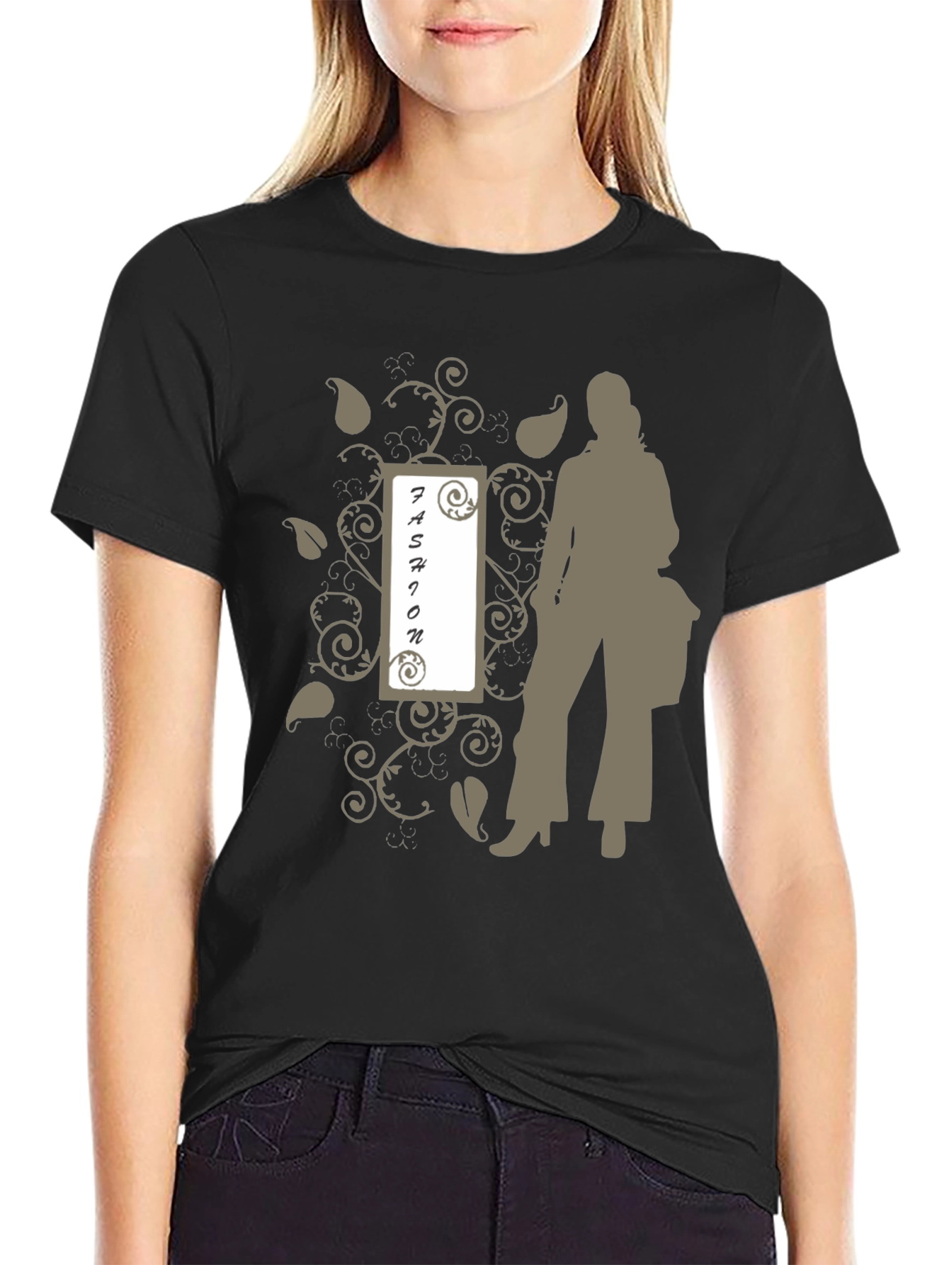 Fashion Silhouette Graphic Tee - Stylish Casual Wear