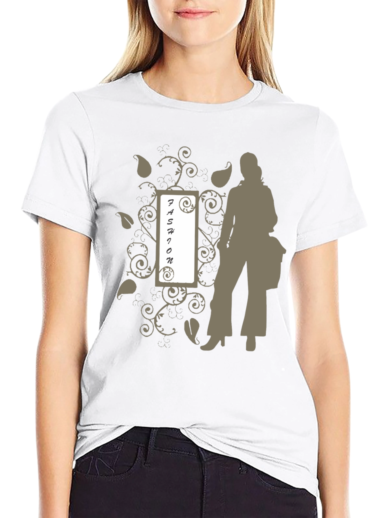 Fashion Silhouette Graphic Tee - Stylish Casual Wear