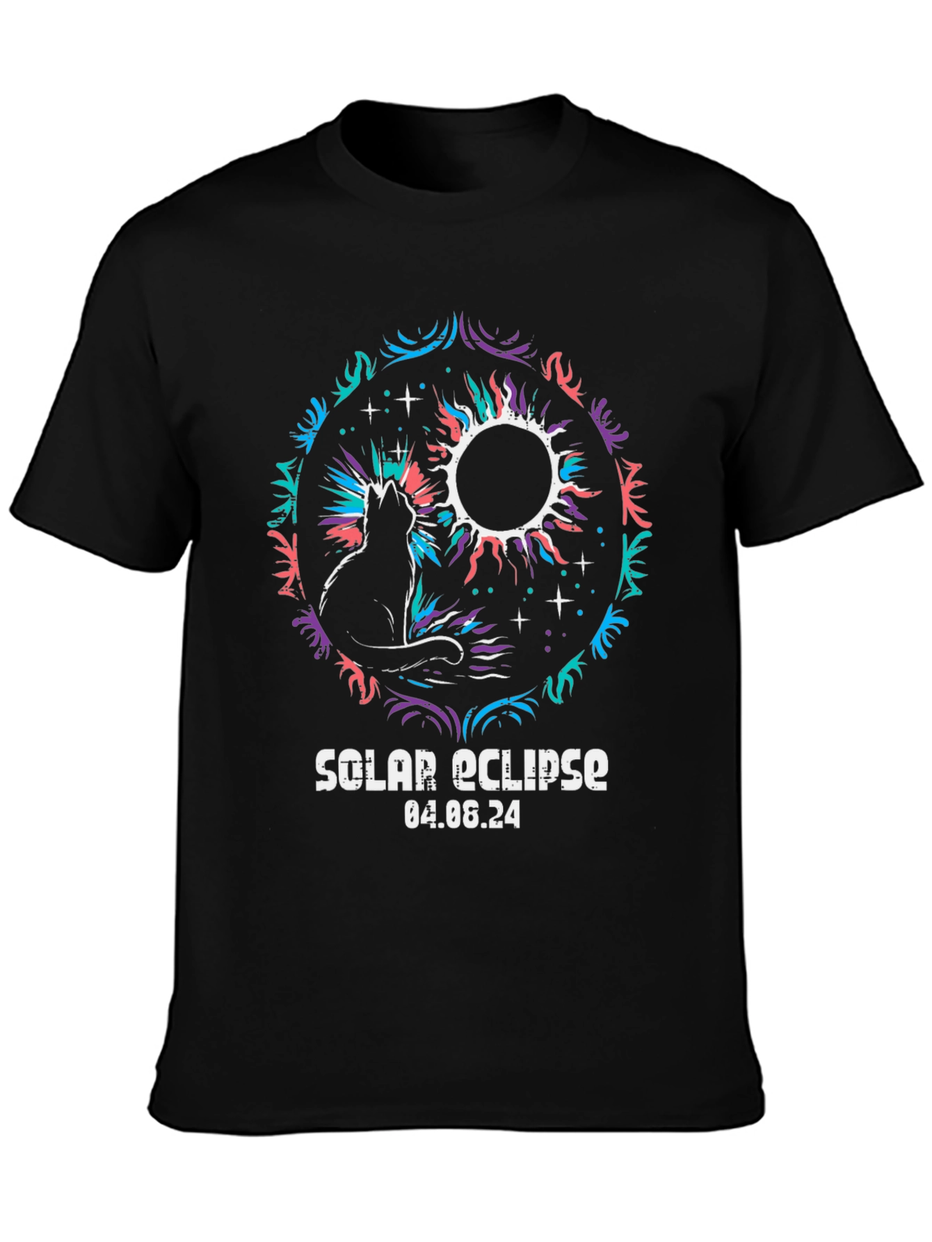 Solar Eclipse Cat Graphic Tee