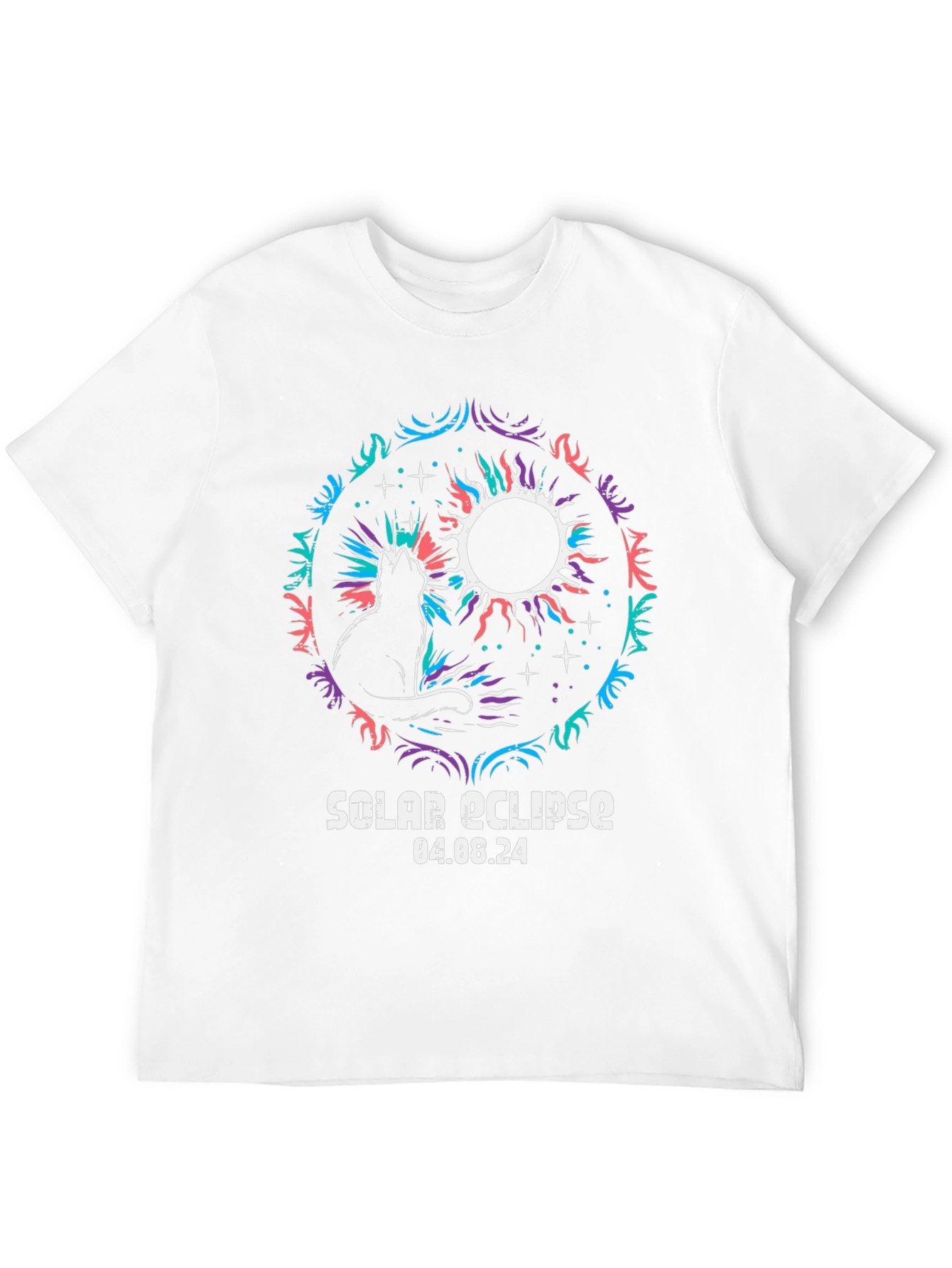 Solar Eclipse Cat Graphic Tee