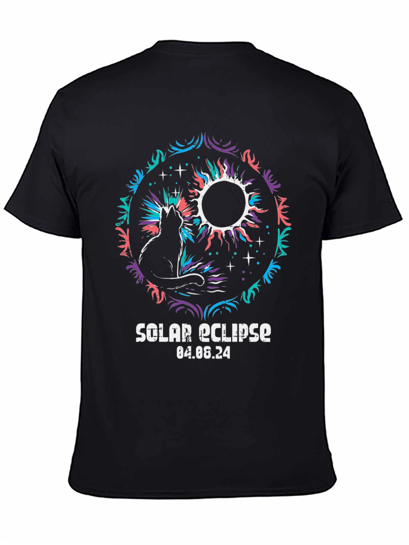Solar Eclipse Cat Graphic Tee