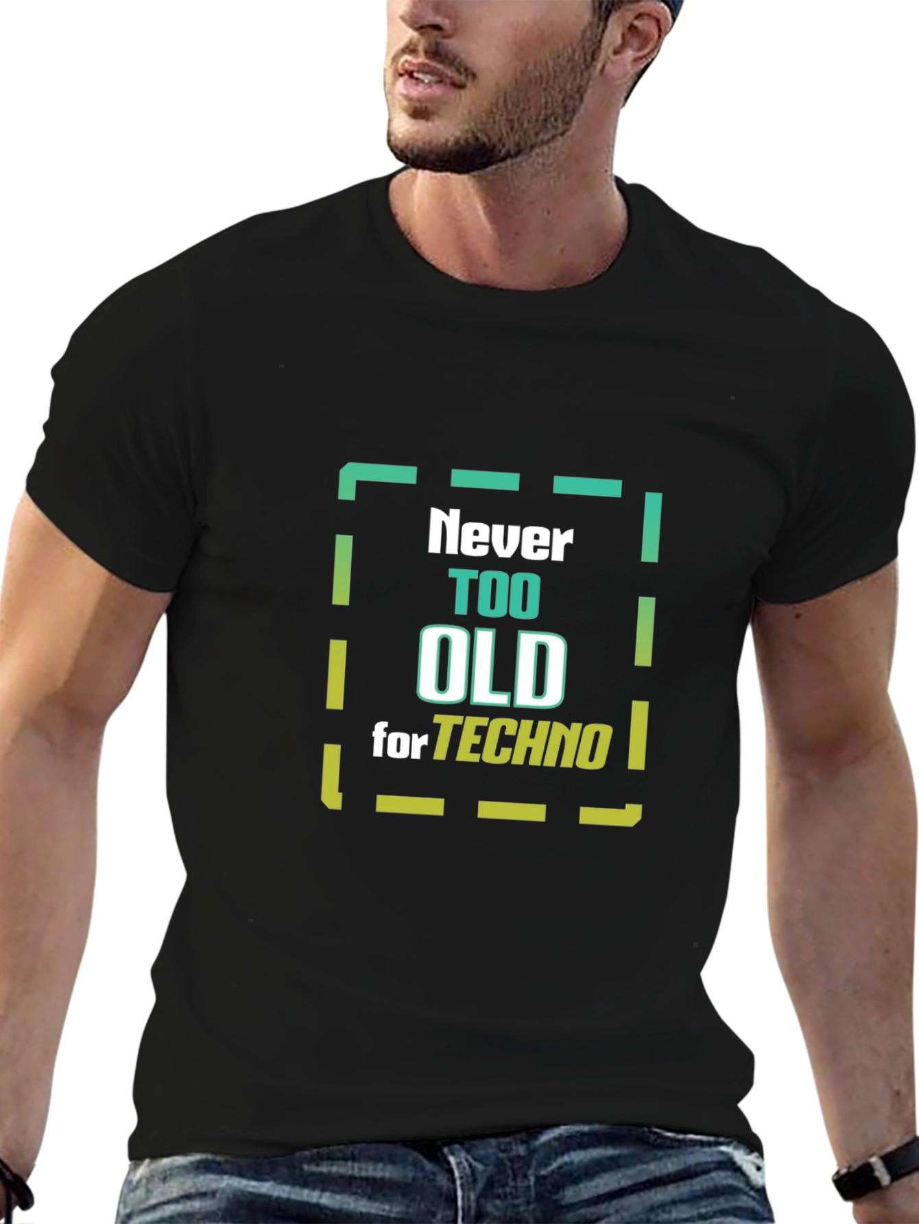 Never Too Old for Techno Graphic Tee