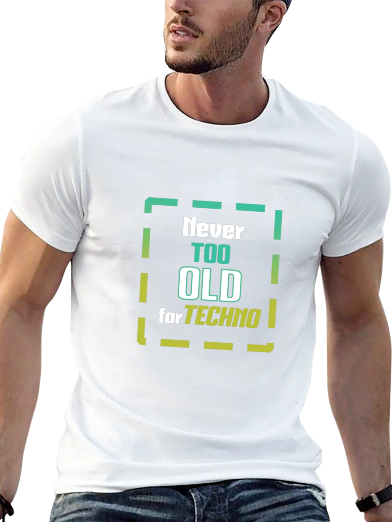 Never Too Old for Techno Graphic Tee
