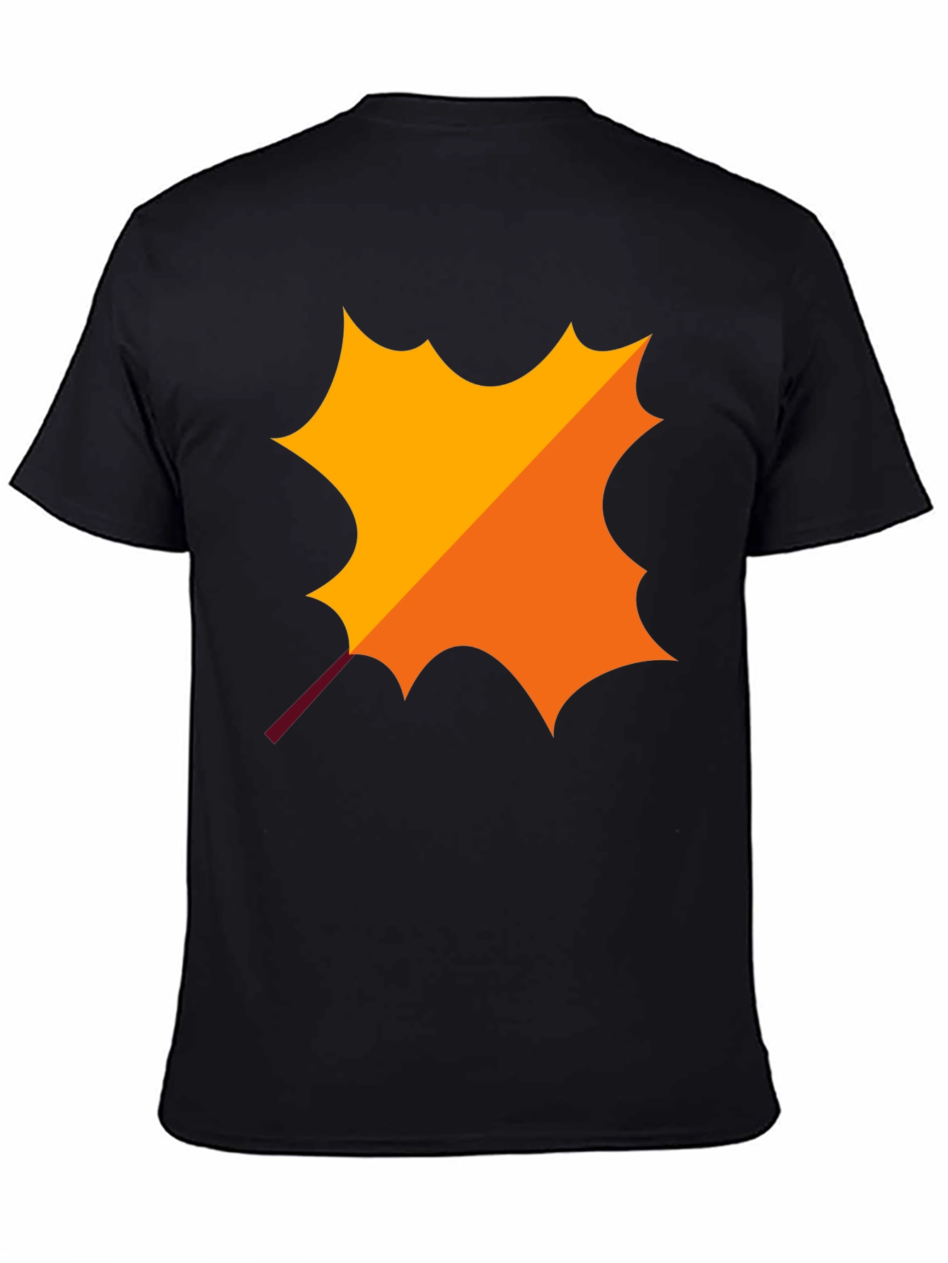 Autumn Leaf Graphic Black T-Shirt