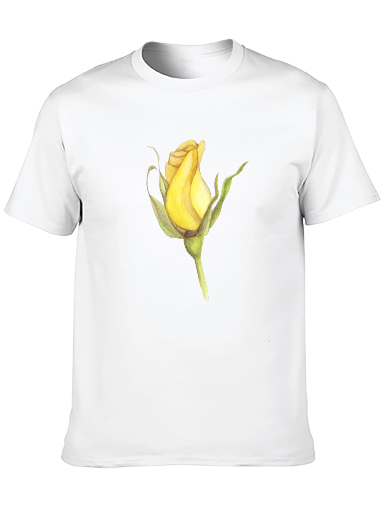 Rose Bud Graphic Black T-Shirt