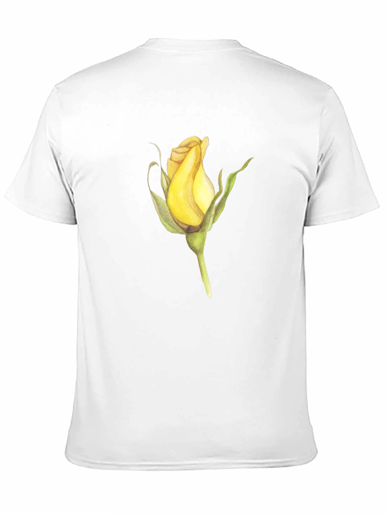 Rose Bud Graphic Black T-Shirt