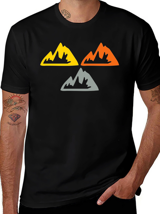 Mountain Peaks Graphic Tee - Black