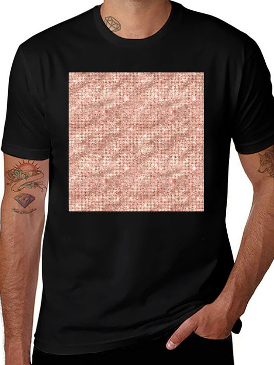 Stylish Black Tee with Geometric Print