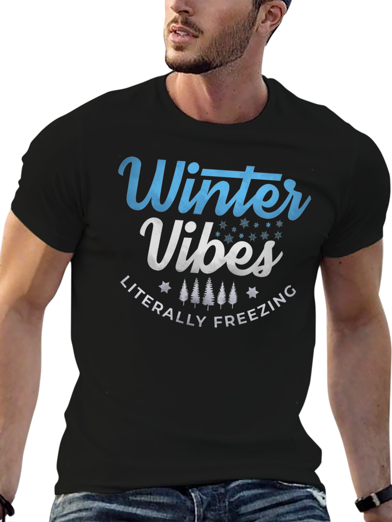 Winter Vibes Graphic Tee - Literally Freezing T-Shirt
