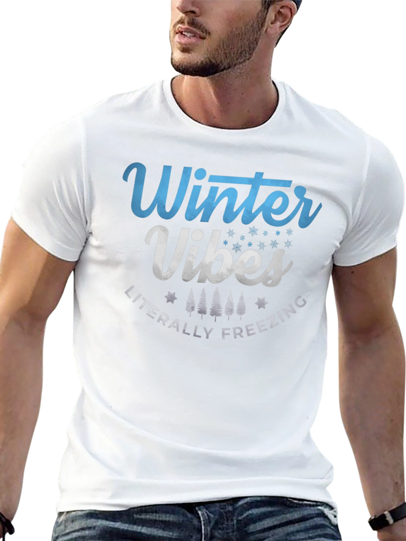 Winter Vibes Graphic Tee - Literally Freezing T-Shirt