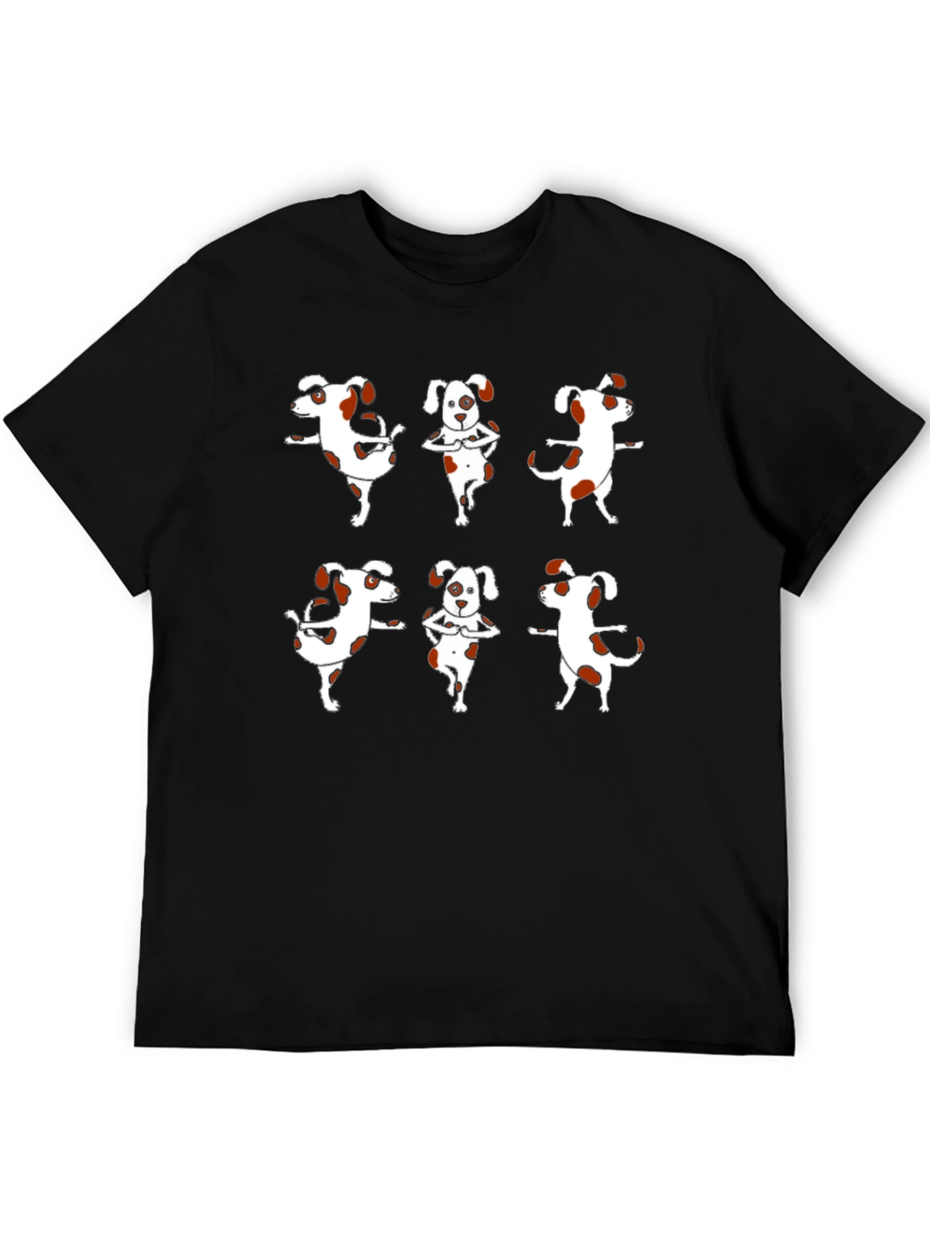 Yoga Dog Graphic Tee - Black Cotton T-Shirt