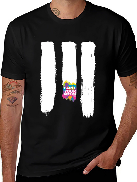 Paint Your Dreams Graphic Tee - Stylish Black T-Shirt