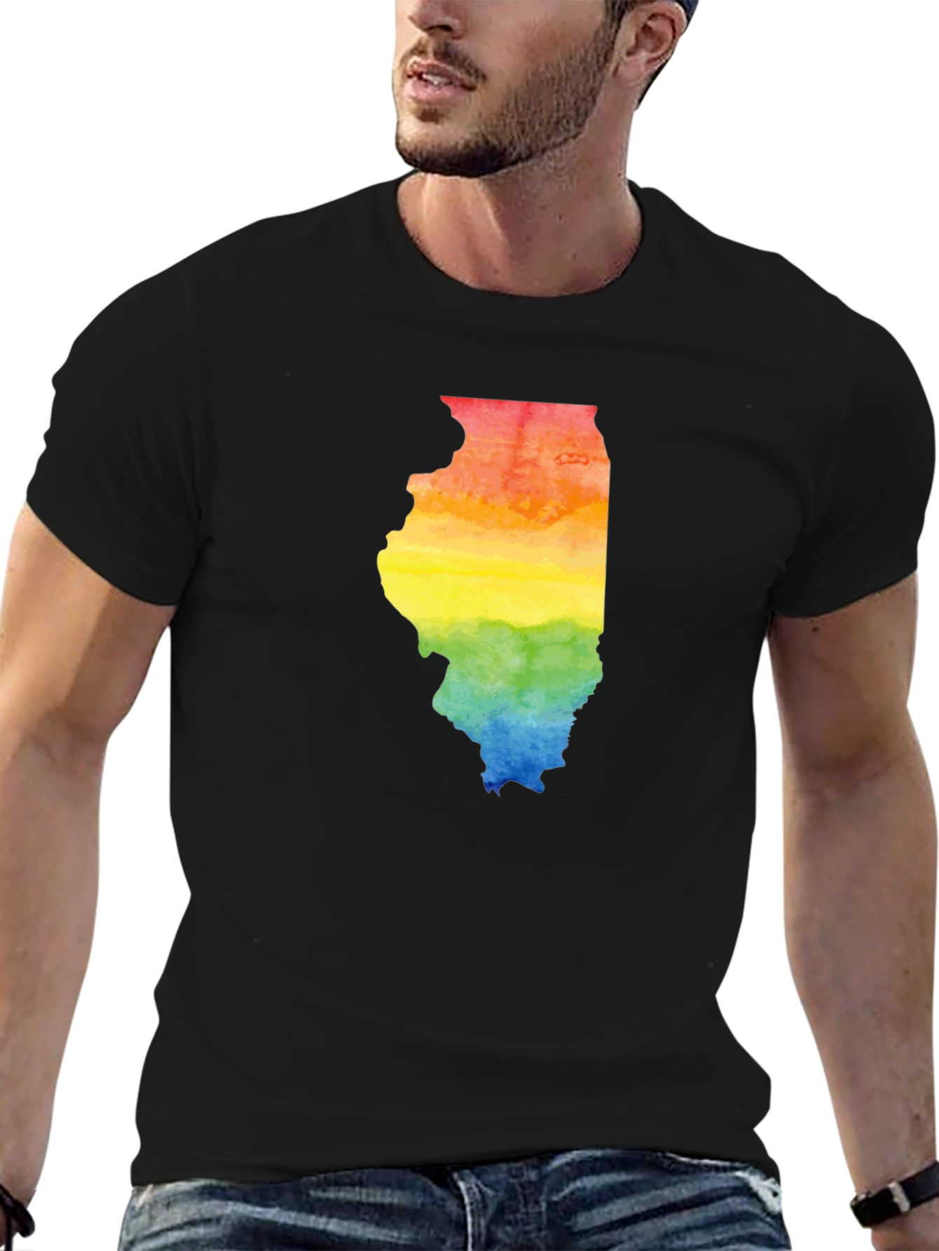 Rainbow Illinois State Pride T-Shirt