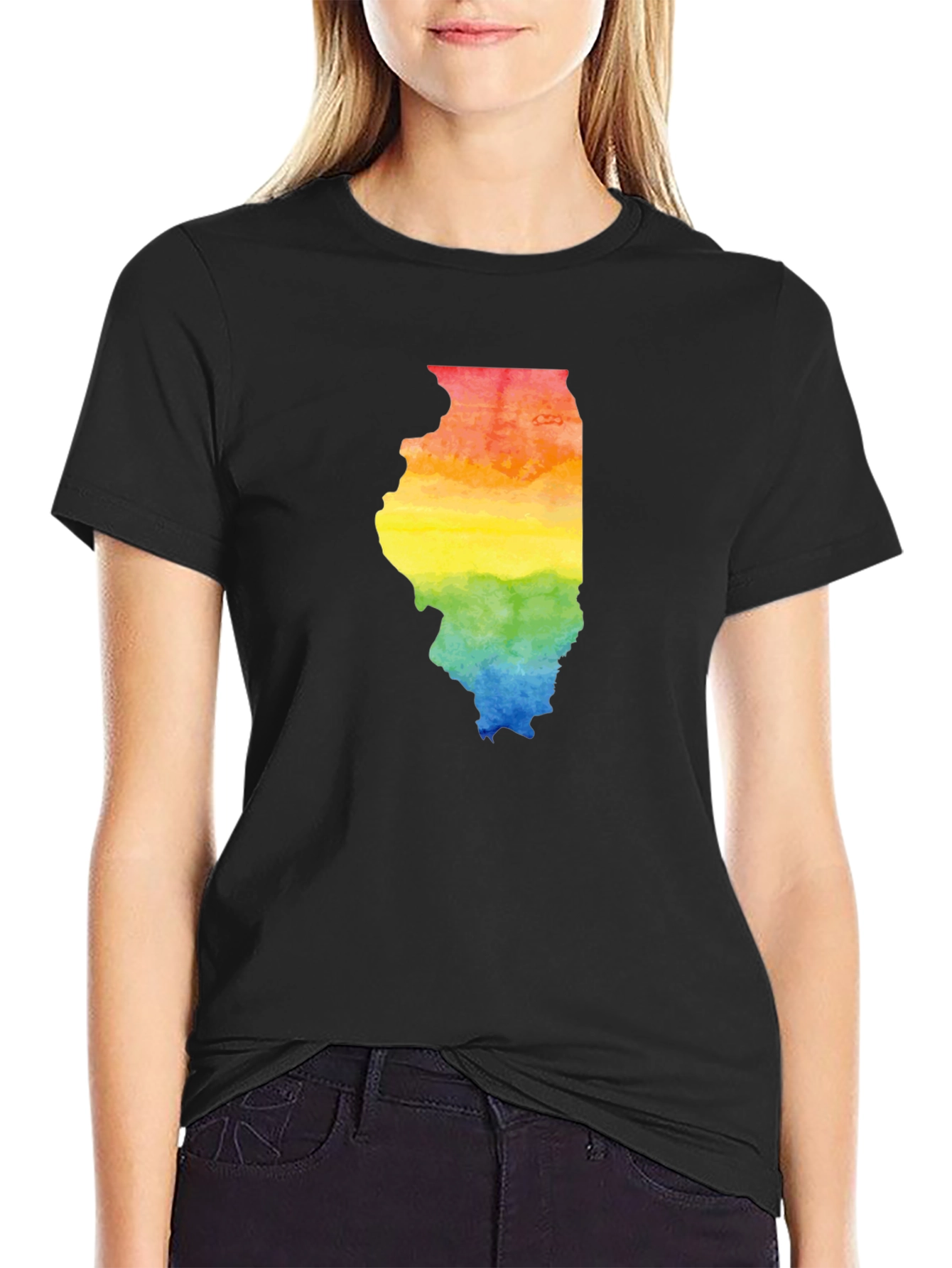 Rainbow Illinois State Pride T-Shirt