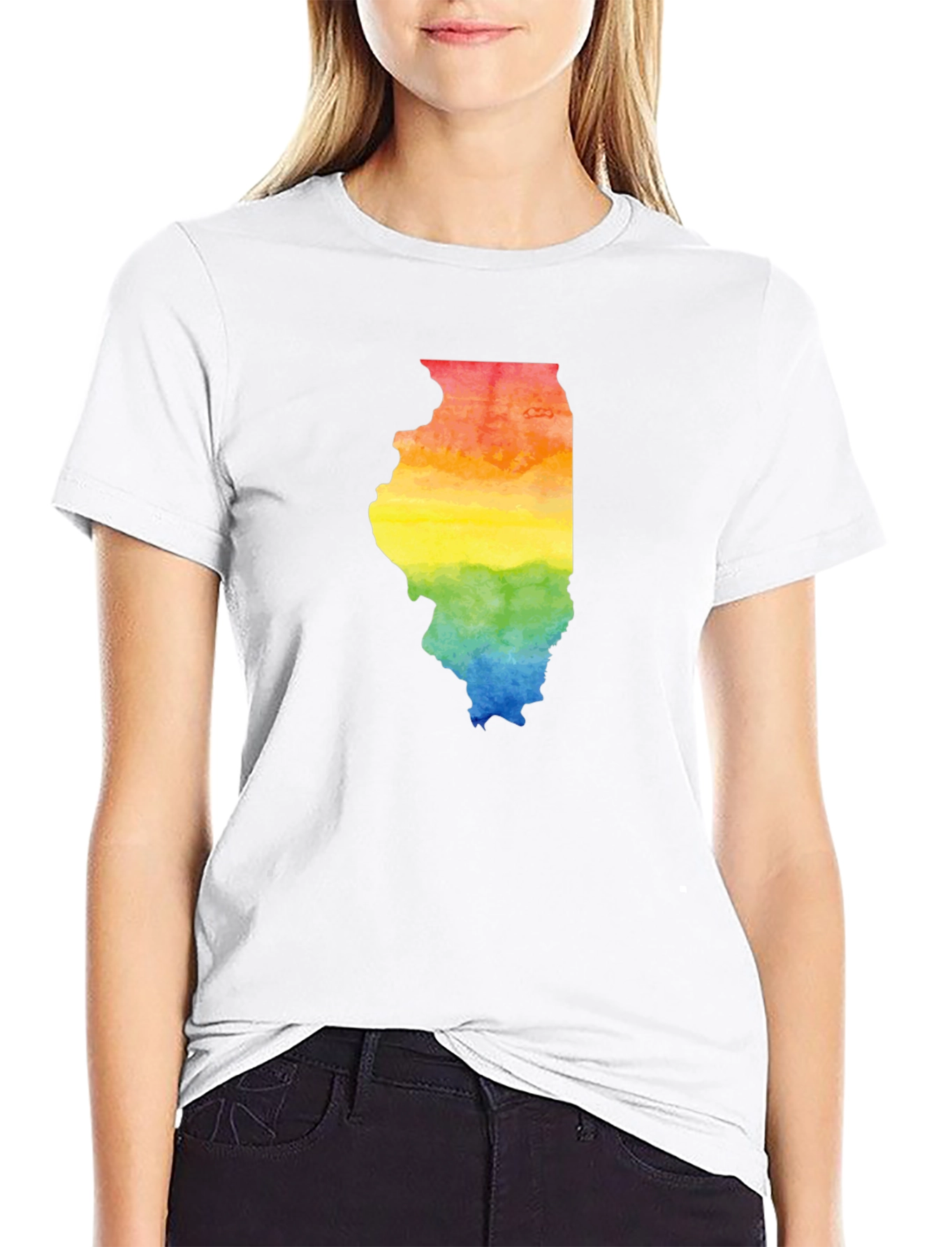 Rainbow Illinois State Pride T-Shirt