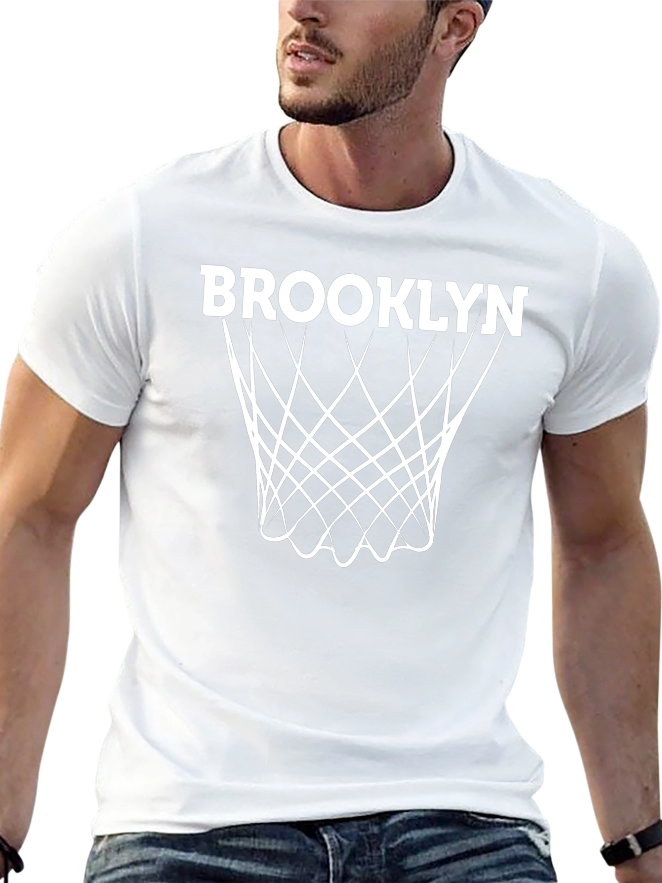 Brooklyn Basketball Hoop Graphic Tee - Black