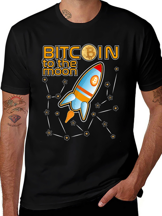 Bitcoin to the Moon Graphic T-Shirt
