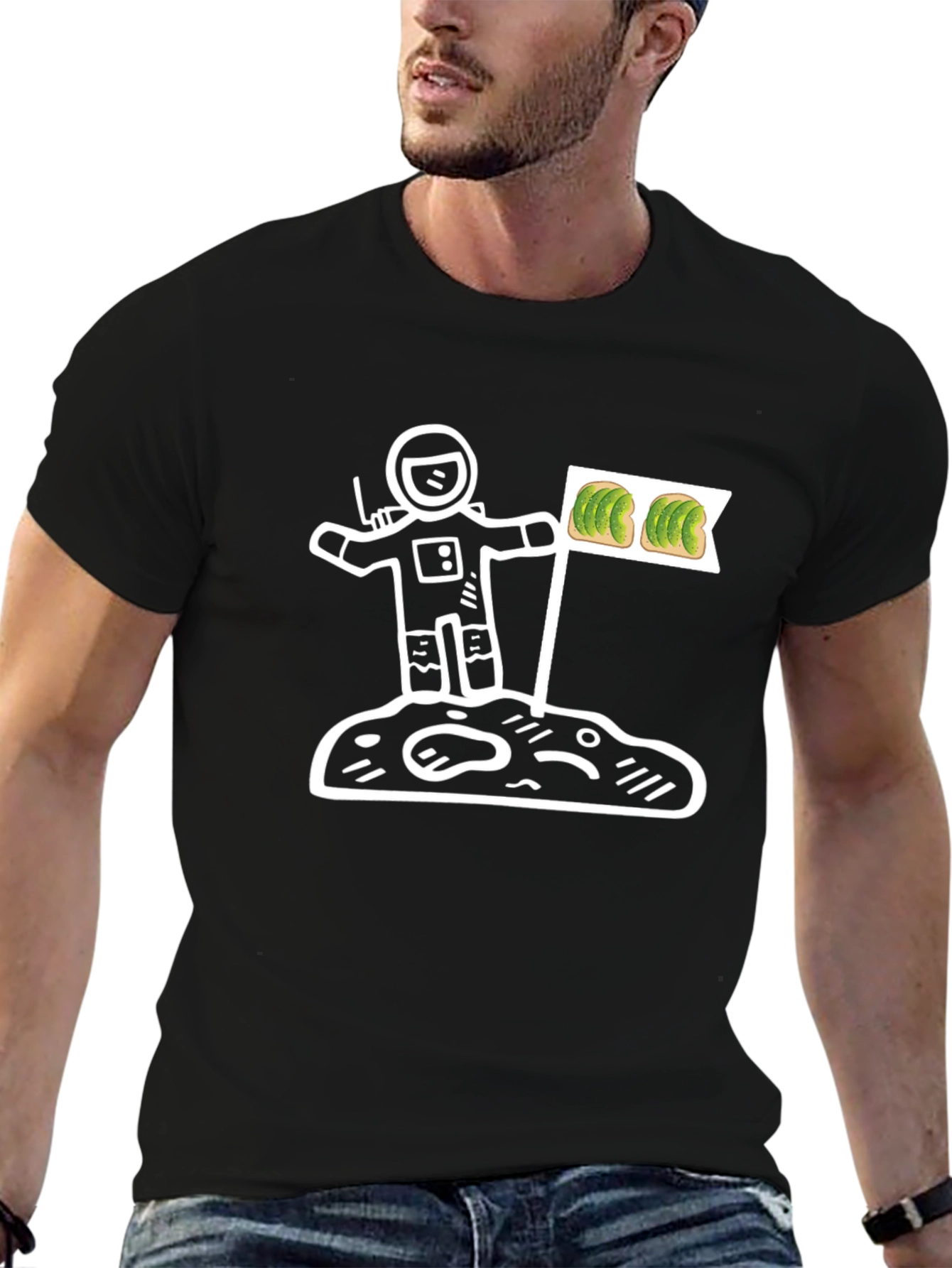 Astronaut Avocado Toast T-Shirt - Space Foodie Tee