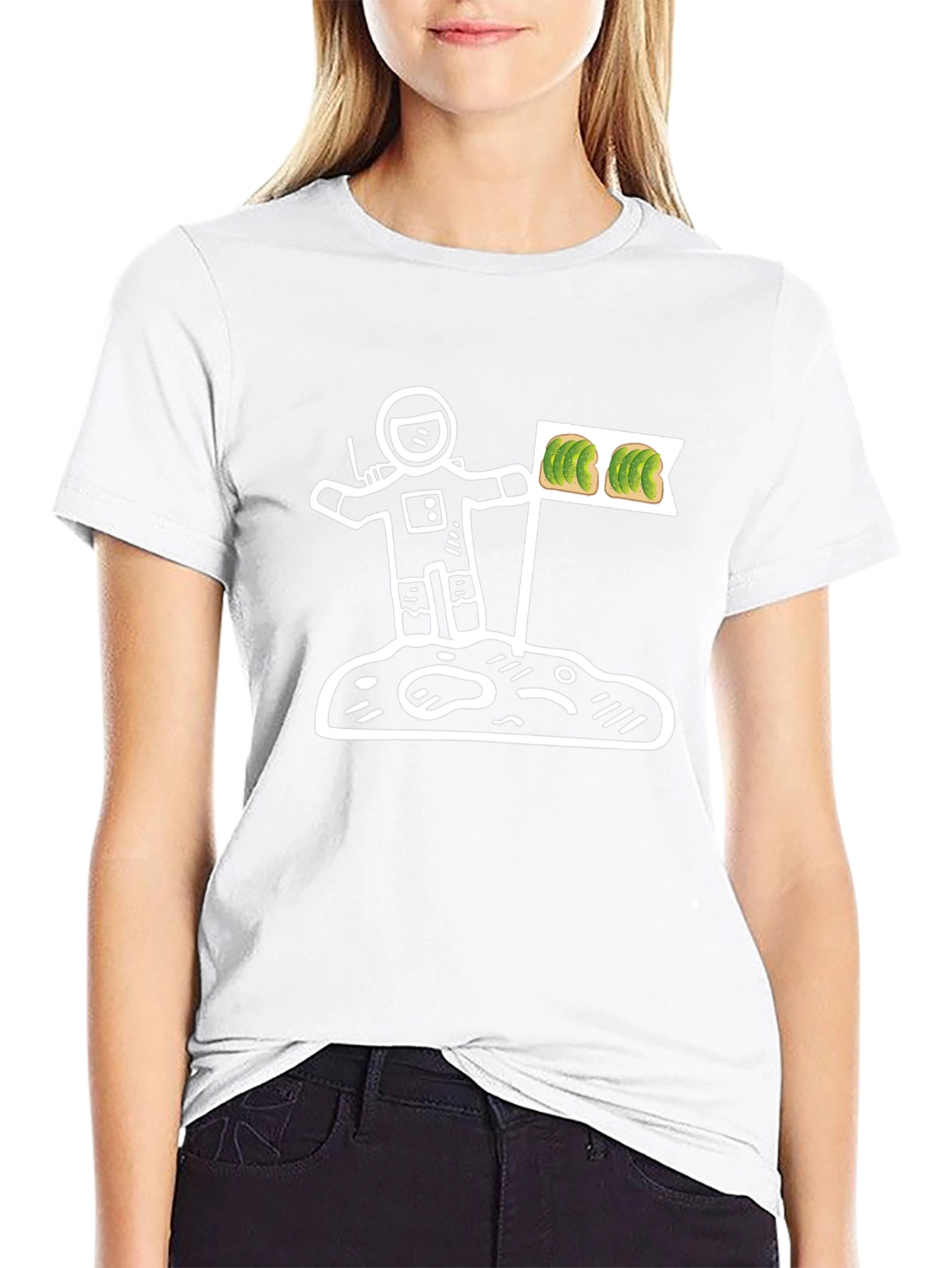 Astronaut Avocado Toast T-Shirt - Space Foodie Tee