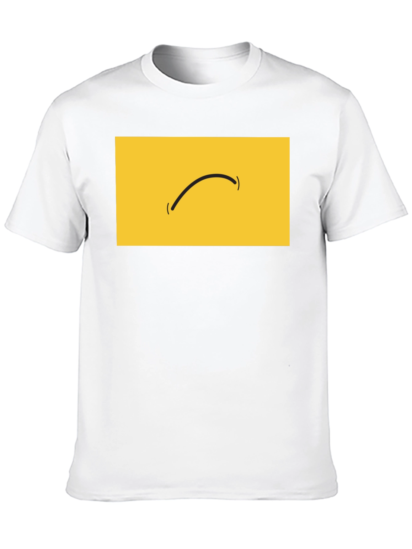 Minimalist Smiley Face Graphic Black T-Shirt