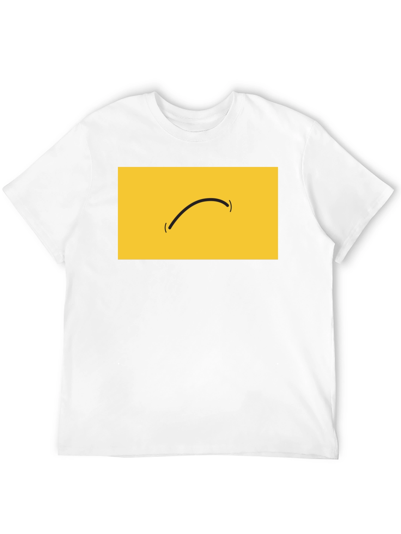 Minimalist Smiley Face Graphic Black T-Shirt