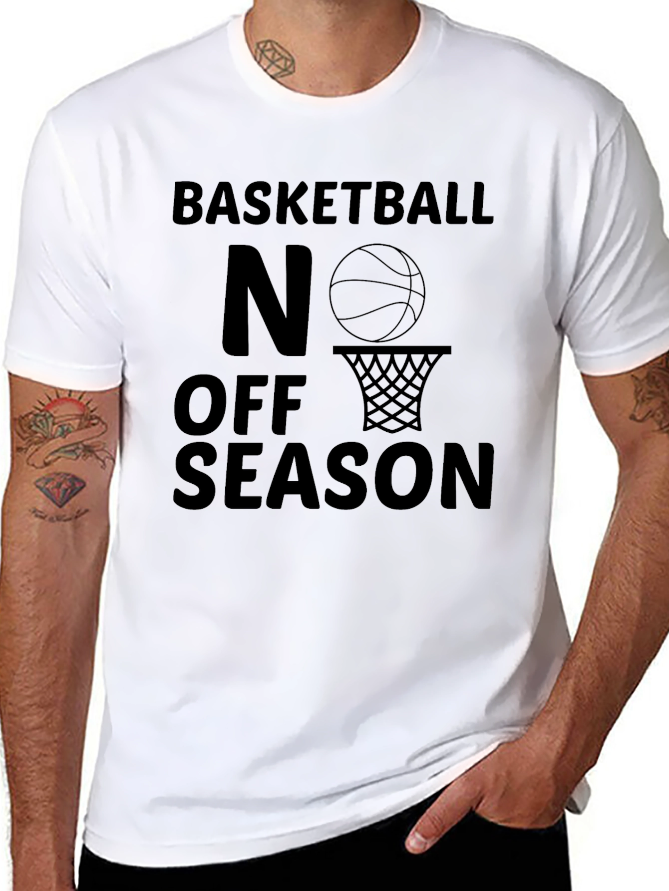 Basketball No Off Season Black T-Shirt