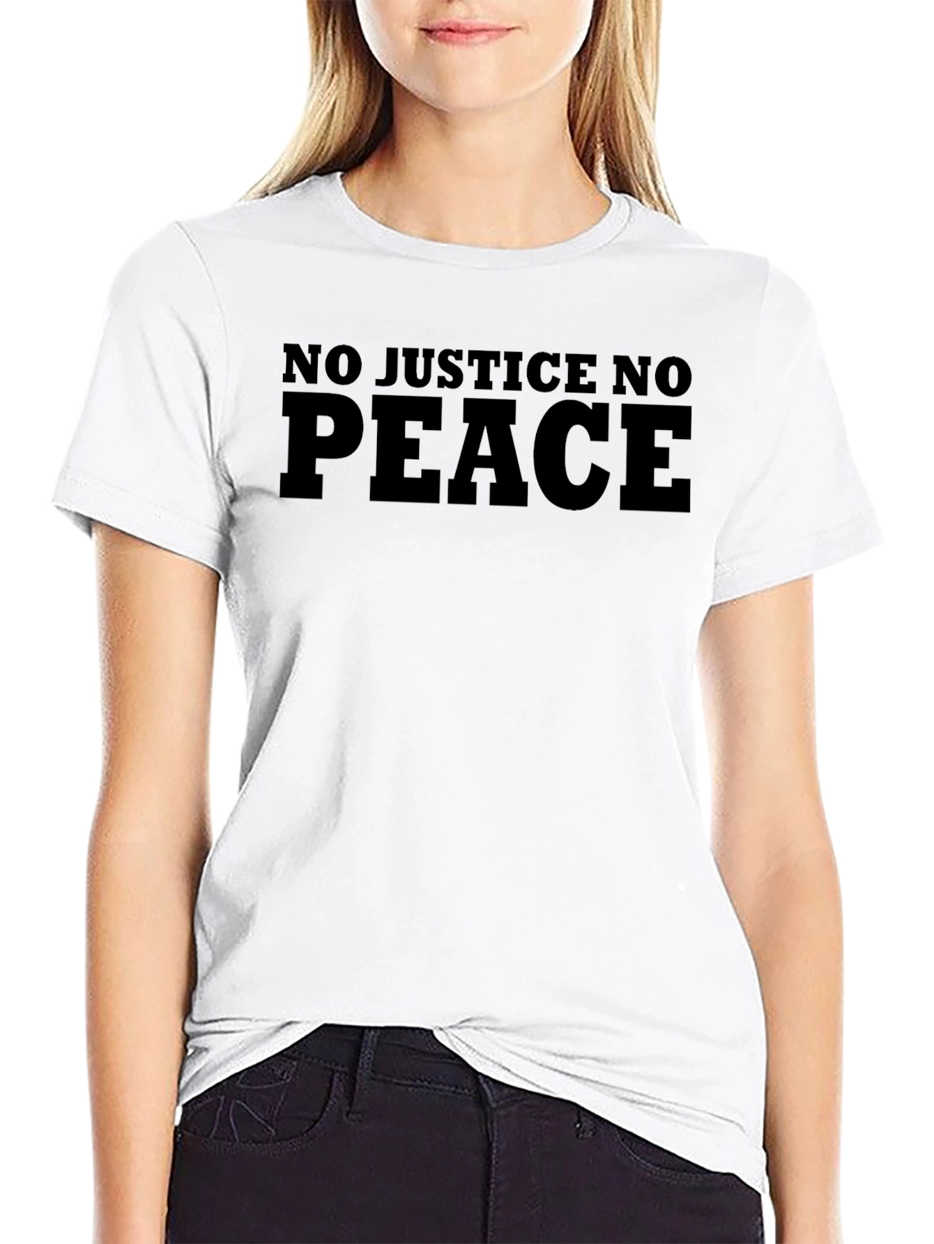 No Justice No Peace Black Graphic Tee