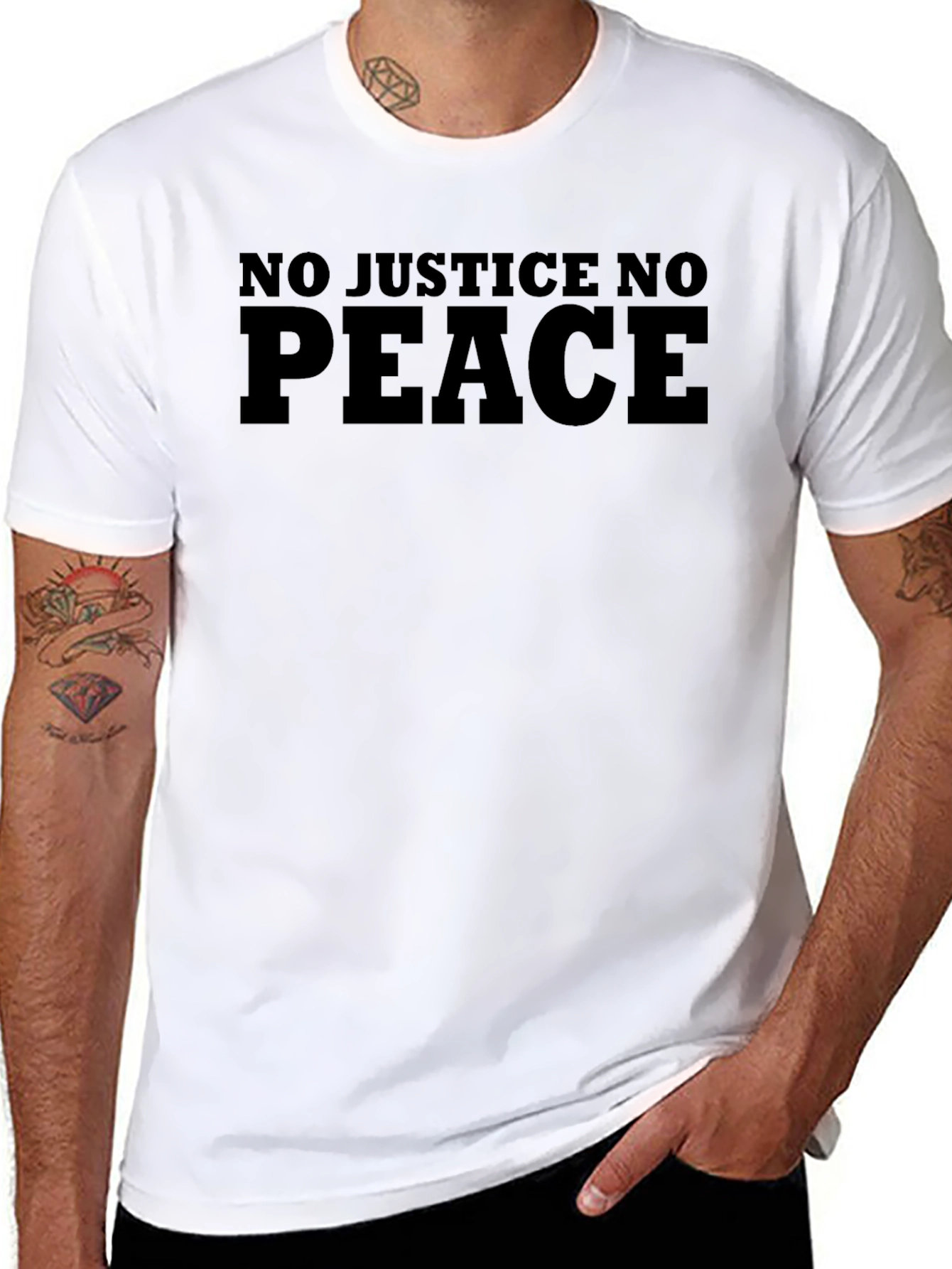 No Justice No Peace Black Graphic Tee