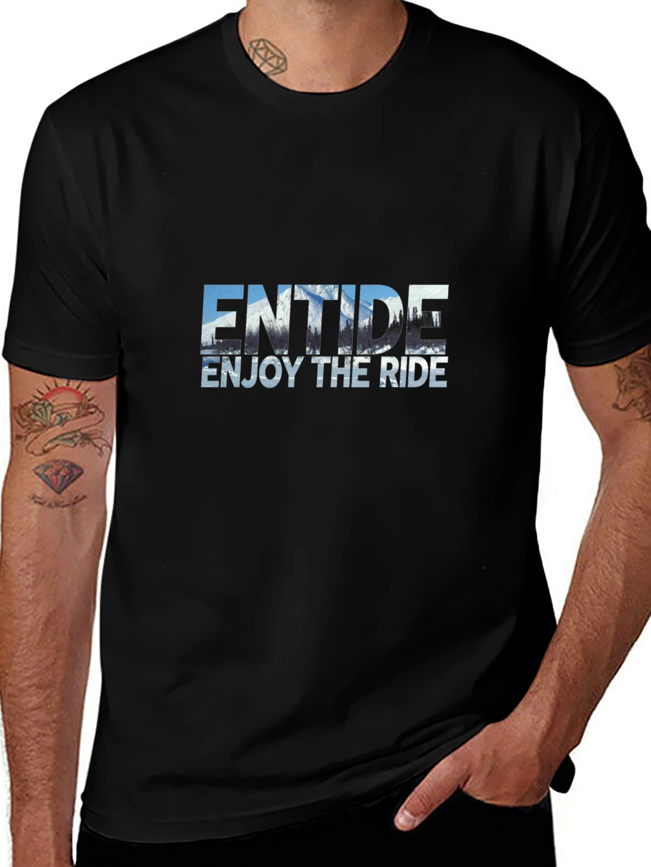 Enjoy the Ride Black Graphic Tee
