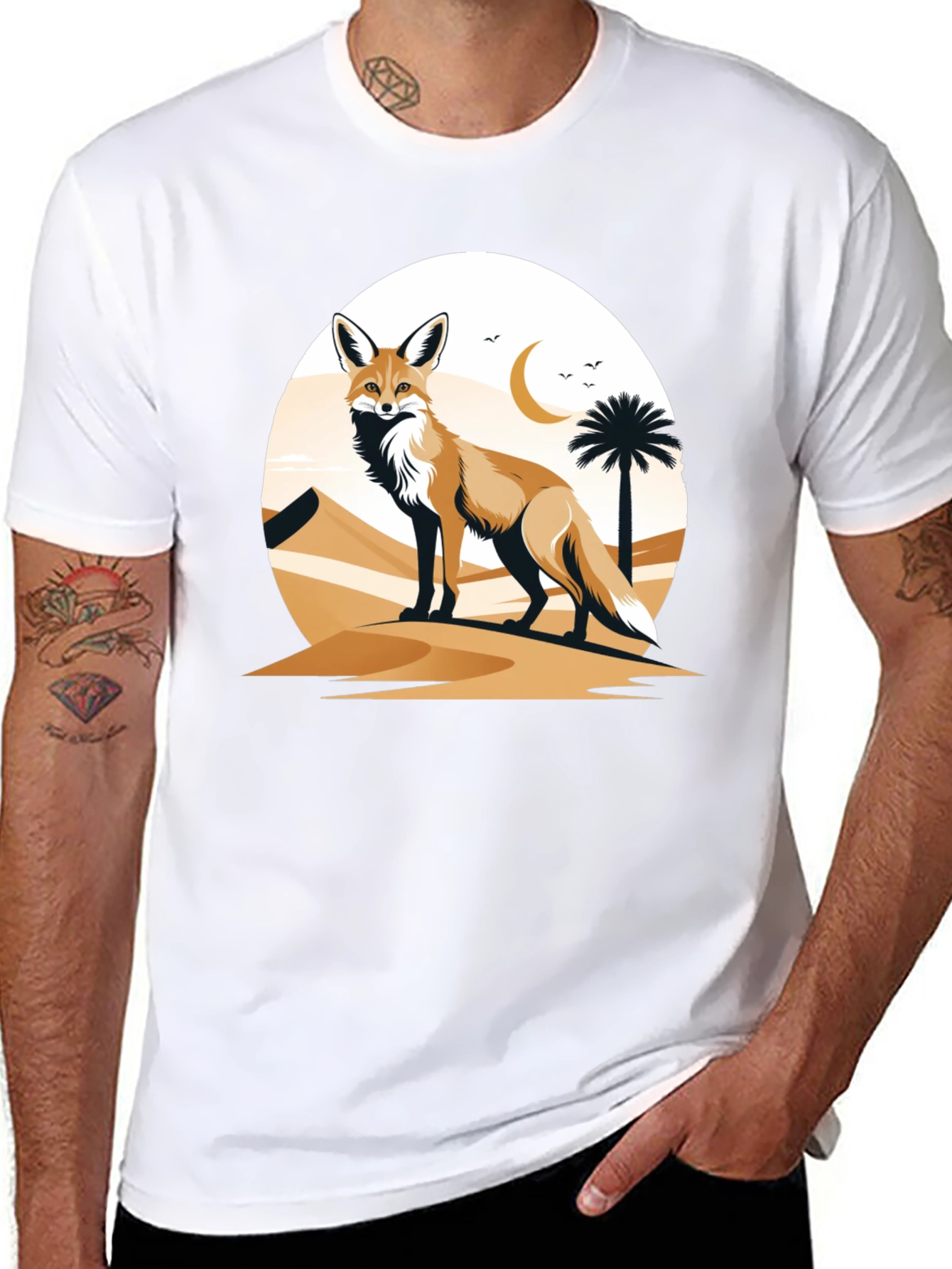 Desert Fox Graphic T-Shirt - Unique Design