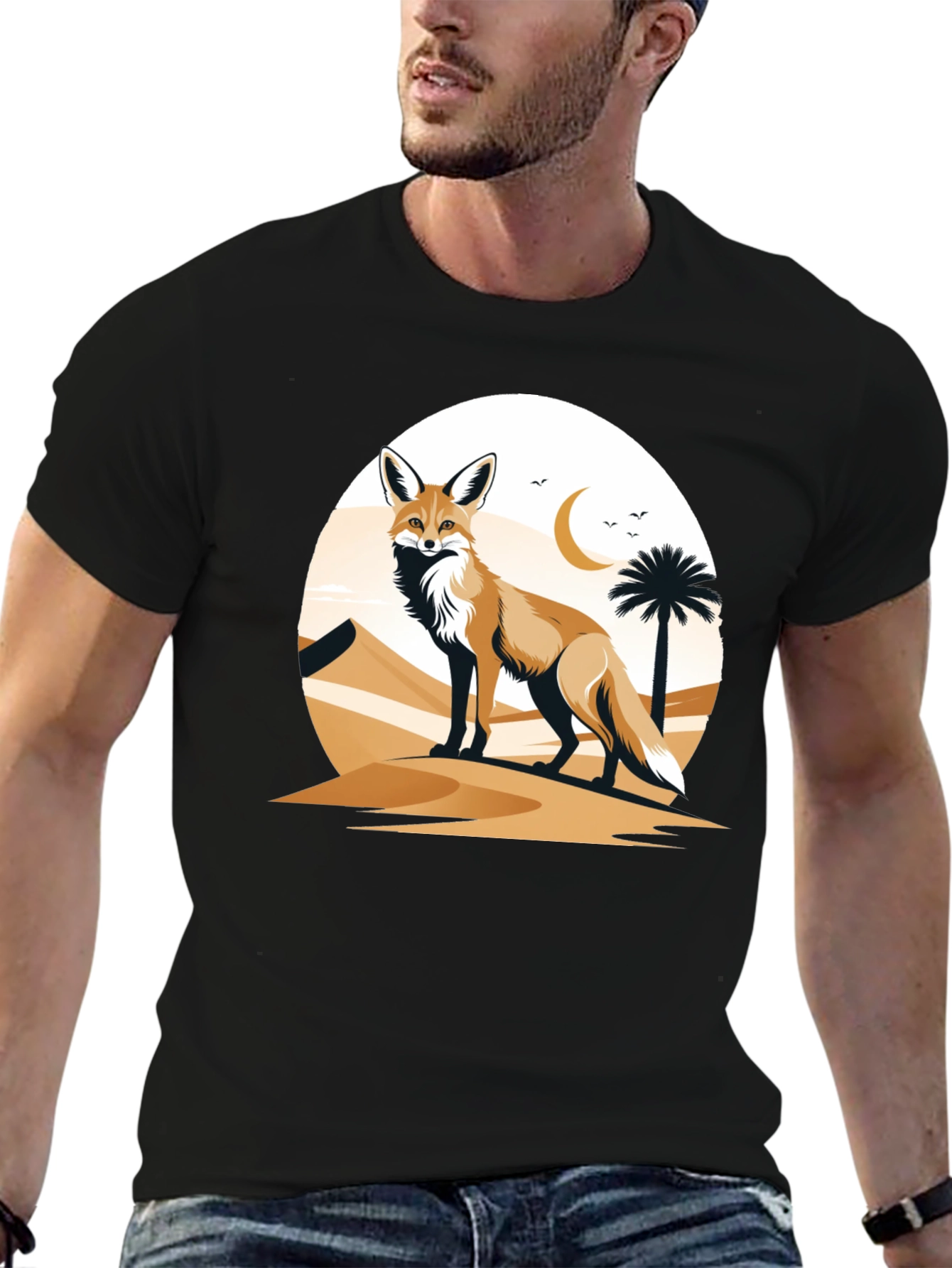 Desert Fox Graphic T-Shirt - Unique Design